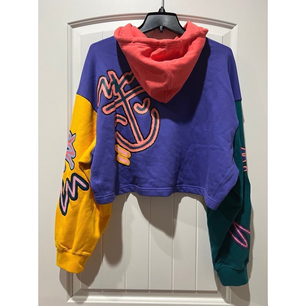 NWT❤️Adidas Women Crop Pullover Hoodie szM - Picture 6 of 11